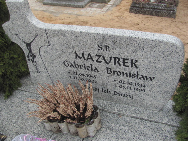 Gabriela Mazurek 1945 Bobrowice - Grobonet - Wyszukiwarka osób pochowanych